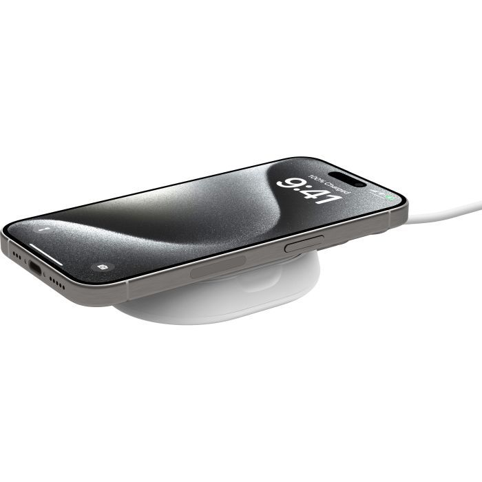 Зарядний пристрій Belkin 15W Magnetic Stand Qi2 20W adapter USB-C black (WIA008VFBK) зображення 6