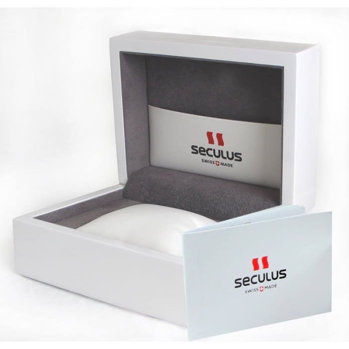 Наручные часы Seculus 1613.1.106 white, pvd, brown leather изображение 2