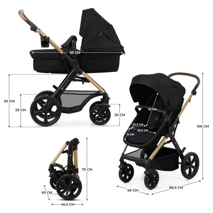 Коляска Kinderkraft 3 в 1 Moov 2 Pure Black (KSMOOV02BLKEV00) (5902533925780) изображение 8