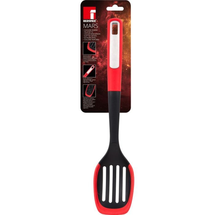 Ложка поварская Bergner Mars з прорізами, 34 см (BG-38871-RD) изображение 2