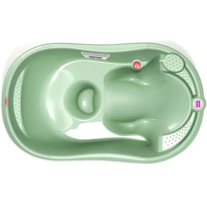 Ванночка Ok Baby Onda с анатомической горкой и термодатчиком, желтый (38231300) изображение 2