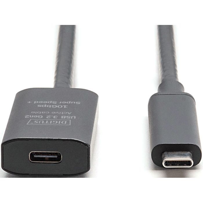 Дата кабель USB-С M/F 5.0m USB3.2 Gen2 Active 10G Digitus (DA-73112) изображение 2