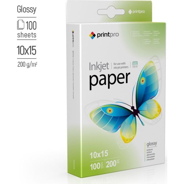 Фотопапір PrintPro 10x15 200г glossy, 100с (PGE2001004R_OEM) зображення 2