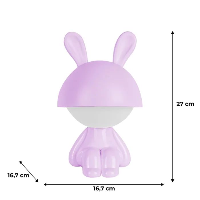 Нічник Kite Світильник LED з акумулятором Cute Bunny, персиковий (K25-316-1-4) зображення 6