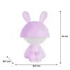 Нічник Kite Світильник LED з акумулятором Cute Bunny, фіолетовий (K25-316-1-5) зображення 6