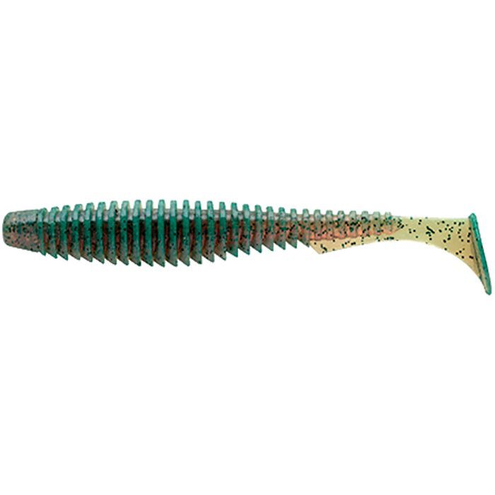 Силикон рыболовный FishUP U-Shad 4" 017 - Motor Oil Pepper (8шт/уп) (1862.03.08)