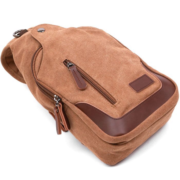 Сумка Vintage Мужская через плечо Коричневая (20389) изображение 2