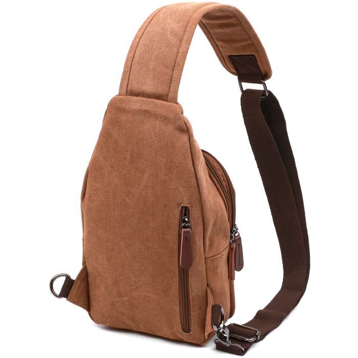 Сумка Vintage Мужская через плечо Коричневая (20389) изображение 5