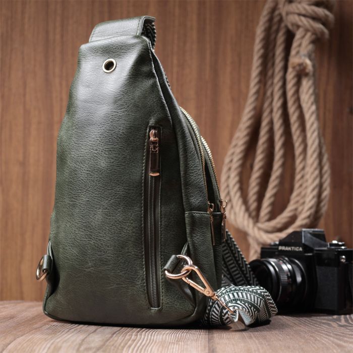 Сумка Vintage Из экокожи Зеленая (22756) изображение 10