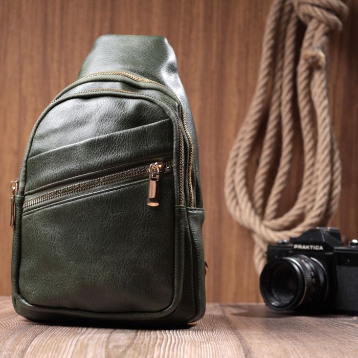 Сумка Vintage Из экокожи Зеленая (22756) изображение 9