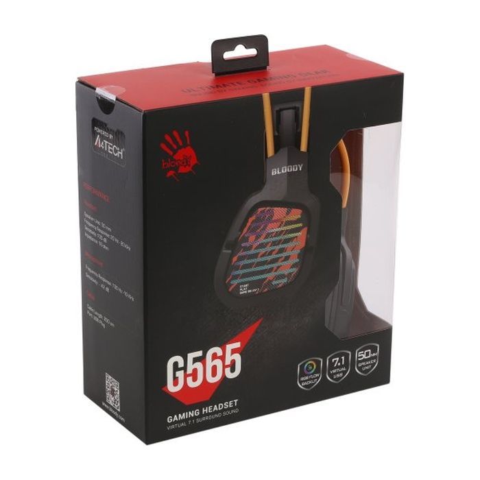Наушники A4Tech Bloody G565 RGB Hi Fi 7.1 Black (4711421001960) изображение 7