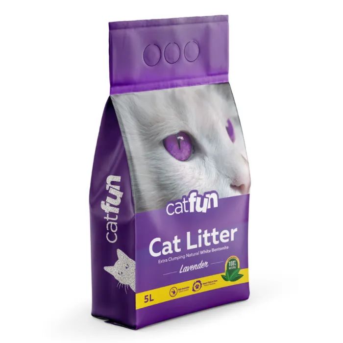 Наповнювач для туалету Catfun бентонітовий з ароматом лаванди 10 л (8683655071483)