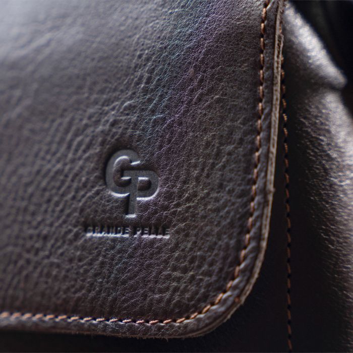 Сумка Grande Pelle В гладкой коже Шоколадная (11334) изображение 11