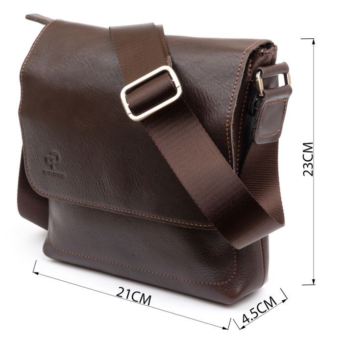 Сумка Grande Pelle В гладкой коже Шоколадная (11334) изображение 3