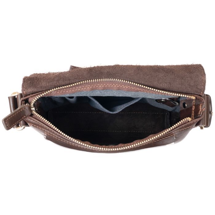 Сумка Grande Pelle В гладкой коже Шоколадная (11334) изображение 6