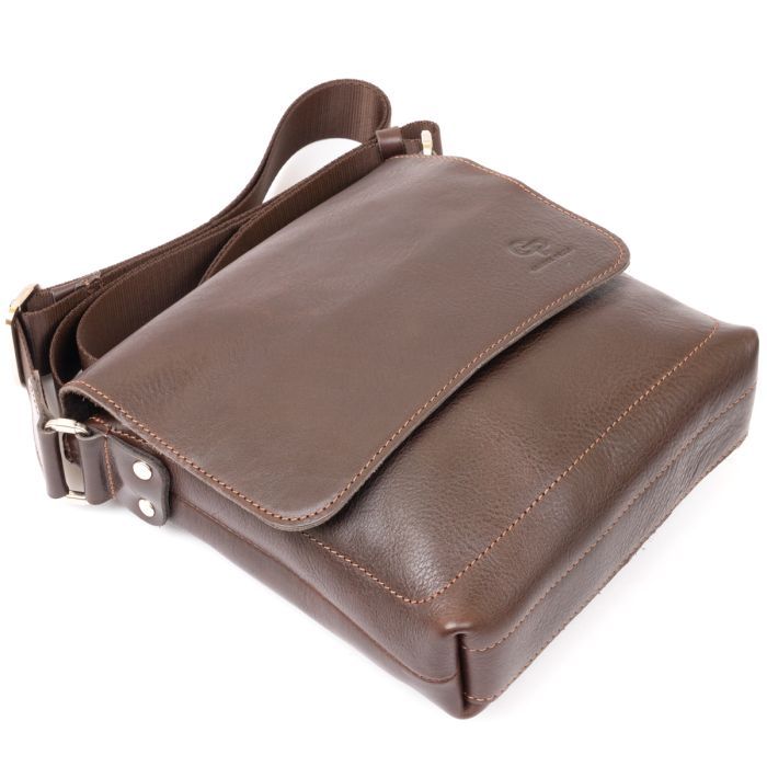 Сумка Grande Pelle В гладкой коже Шоколадная (11334) изображение 7