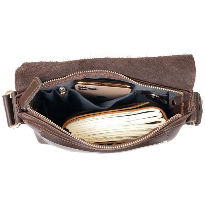 Сумка Grande Pelle В гладкой коже Шоколадная (11334) изображение 8