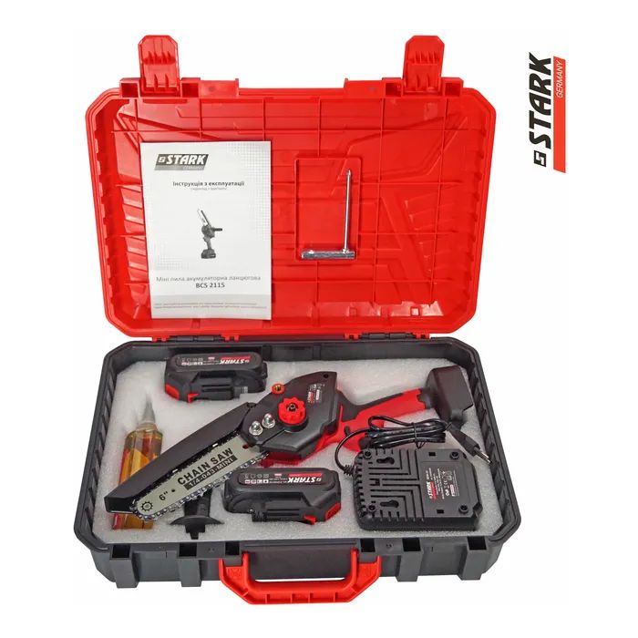Ланцюгова пила Stark BCS-2115, 21V, 2х2Ah, 150мм (310900001) зображення 4