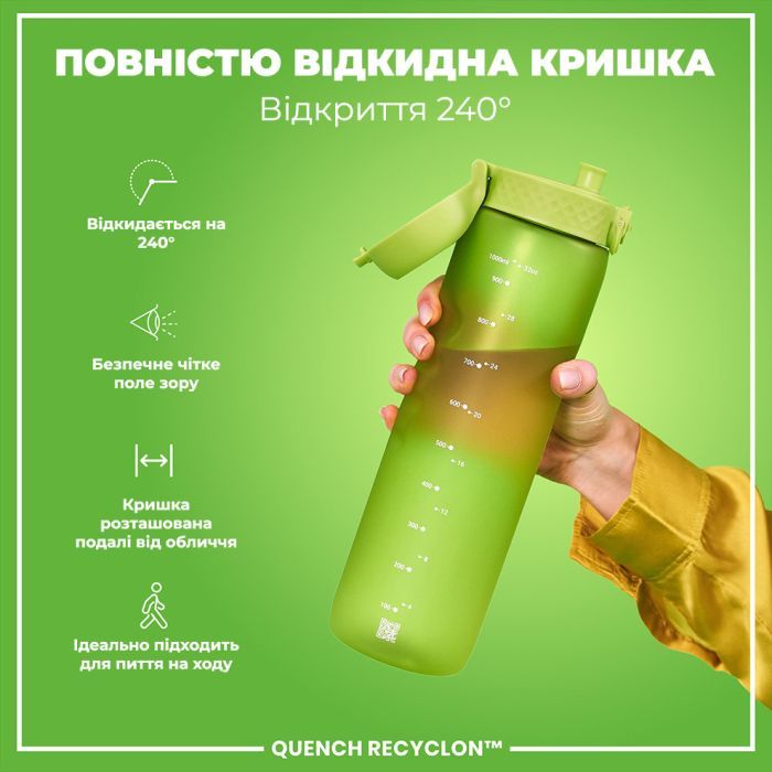 Пляшка для води ION8 OneTouch 1000 мл BPA Free, Rose Quartz (I8RF1000ROS) зображення 3