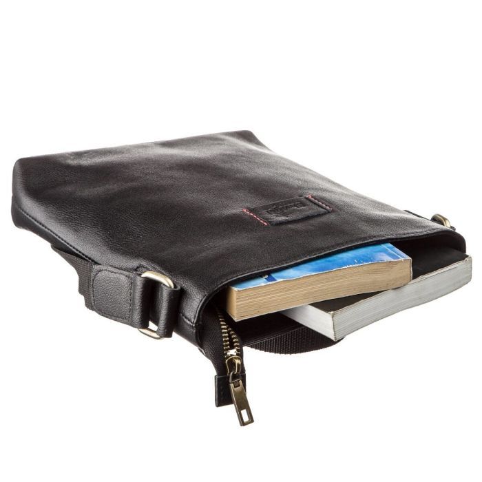 Сумка Shvigel Чоловіча шкіряна Чорна (19119) зображення 5