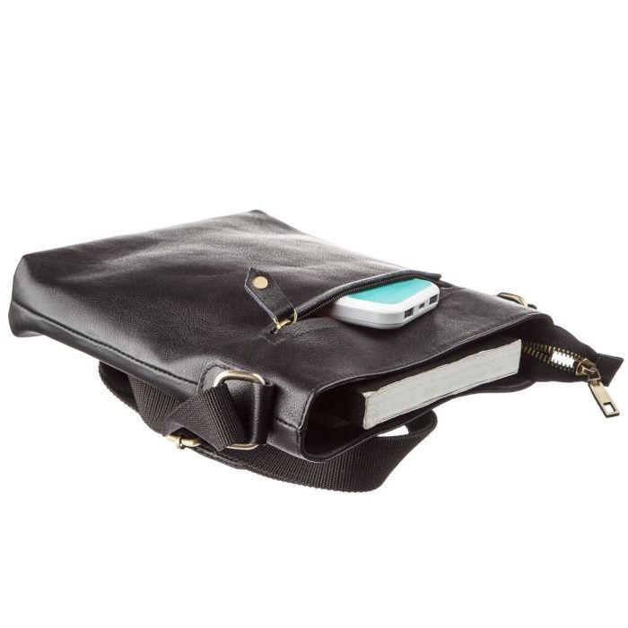 Сумка Shvigel Чоловіча шкіряна Чорна (19119) зображення 7