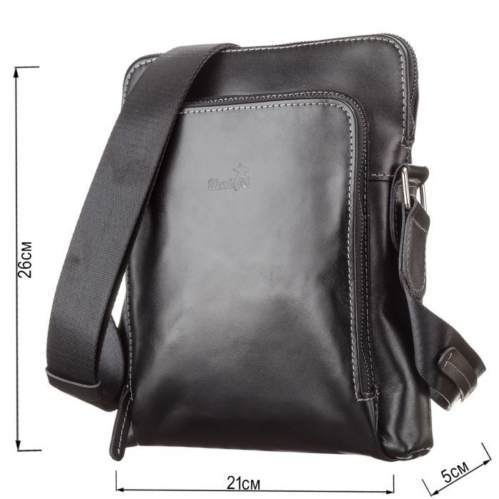 Сумка Shvigel Кожаная Черная (11101) изображение 3