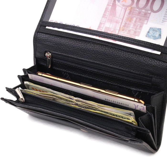 Портмоне Canpellini З натуральної шкіри Чорне (21529) зображення 6