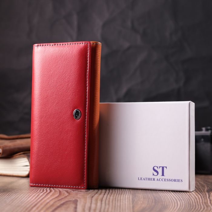 Гаманець ST Leather З натуральної шкіри Різнобарвний (22518) зображення 11