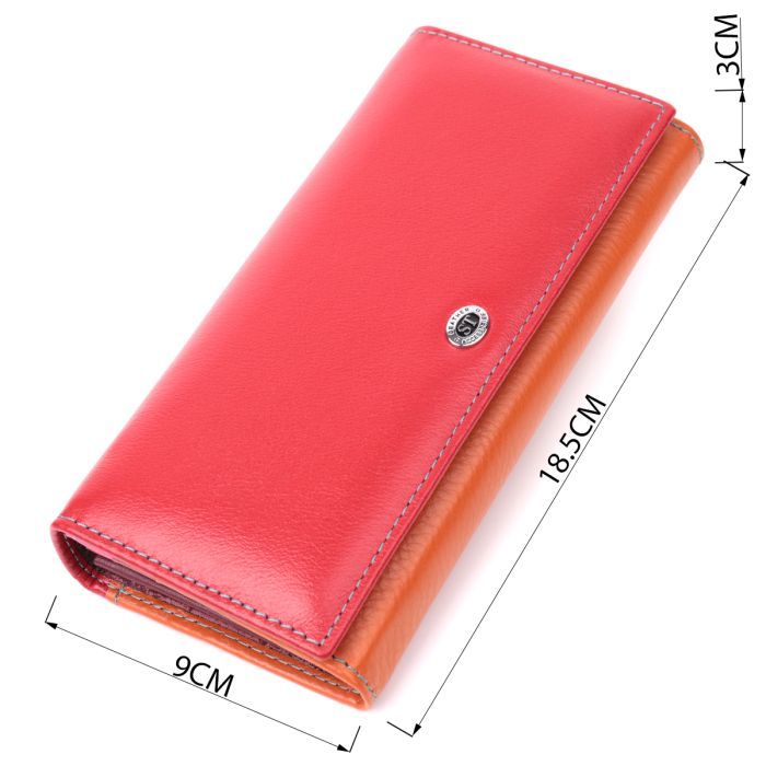 Гаманець ST Leather З натуральної шкіри Різнобарвний (22518) зображення 3