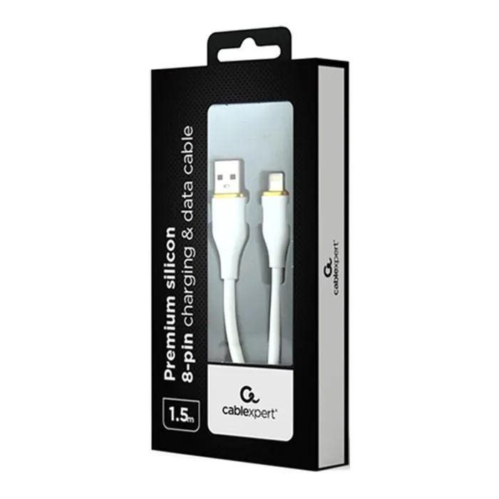 Дата кабель USB 2.0 AM to Lightning 1.5m 2.1A Cablexpert (CC-USB2S-AM8PM-1.5M-P) изображение 2