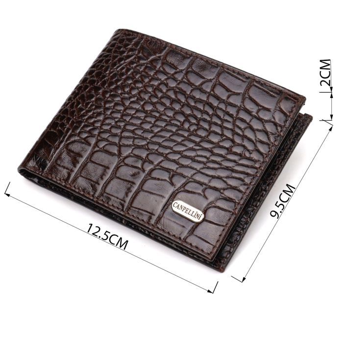 Портмоне Canpellini З натуральної шкіри Коричневе (21870) зображення 3