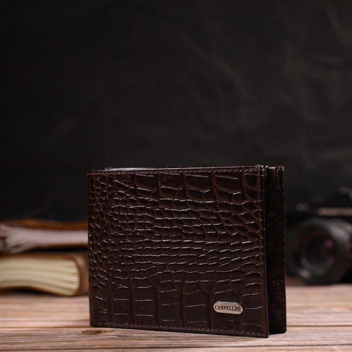 Портмоне Canpellini З натуральної шкіри Коричневе (21870) зображення 8