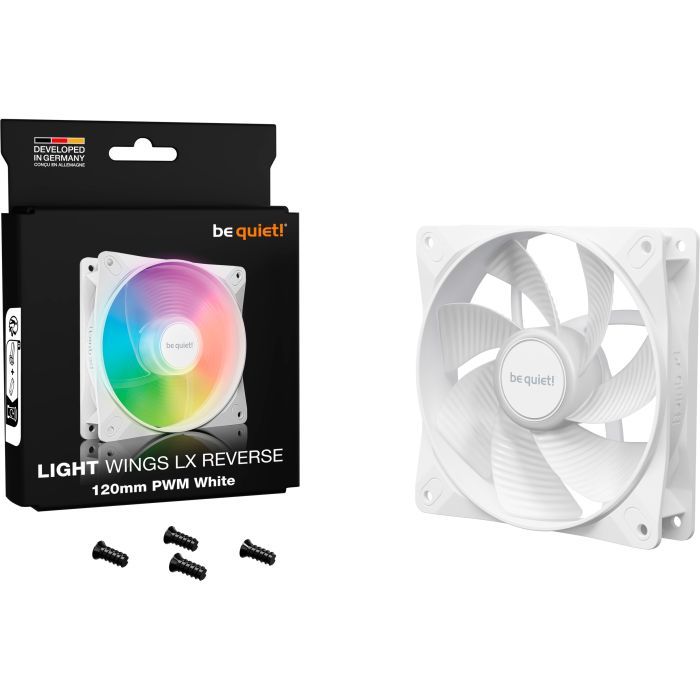 Кулер для корпуса Be quiet! Light Wings LX 120mm PWM Reverse білий (BL133) изображение 5