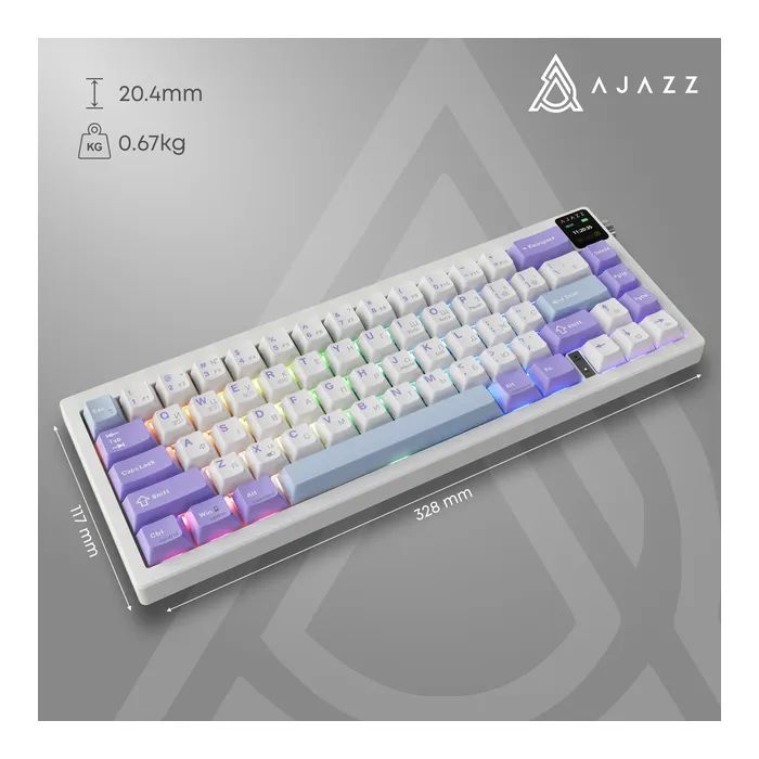 Клавиатура Ajazz AK650 Flying Fish Switch Black RGB USB/Wireless/Bluetooth UA Black (AK650-FF-BGY) изображение 11