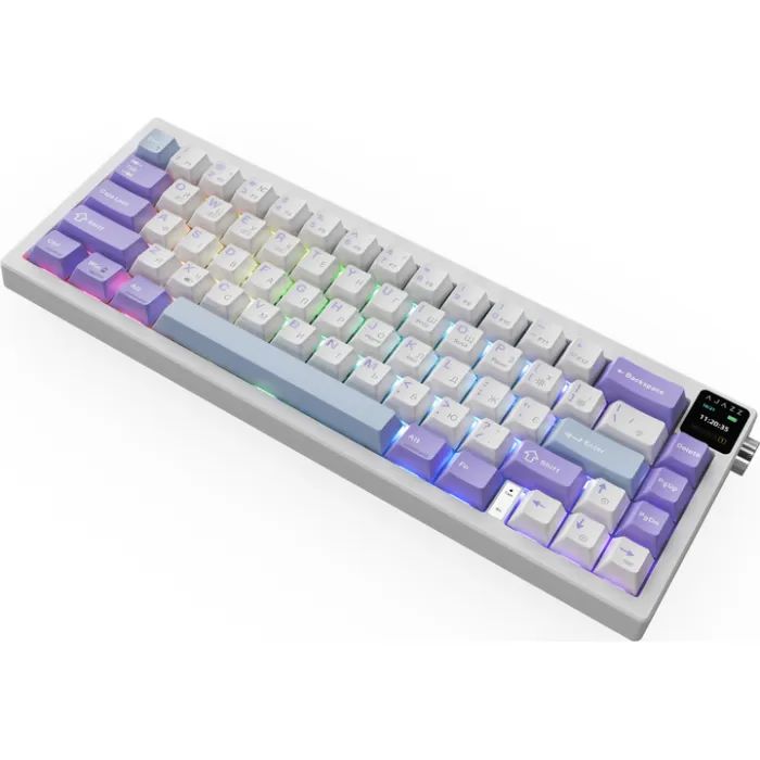 Клавиатура Ajazz AK650 Flying Fish Switch Black RGB USB/Wireless/Bluetooth UA Black (AK650-FF-BGY) изображение 6