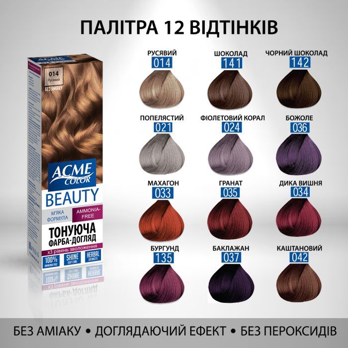 Фарба для волосся Acme Color Beauty Phyto 014 - Русявий (4820000300322) зображення 5