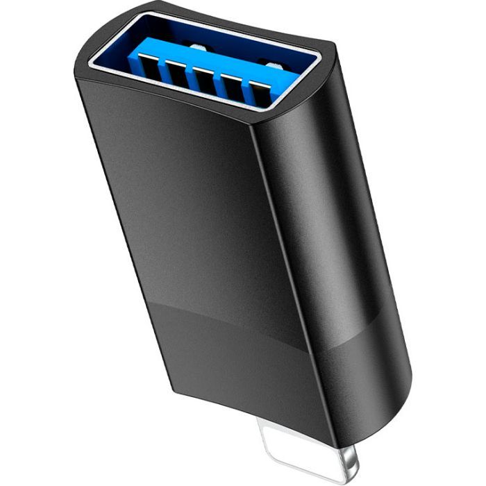 Переходник UA17 Lightning M to USB F USB2.0 no data transfer Black HOCO (6931474761989) изображение 3