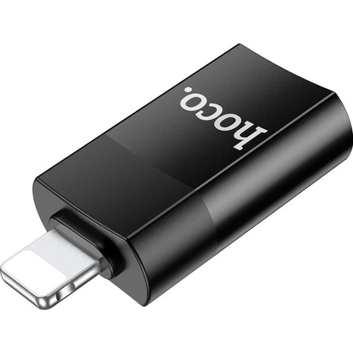 Переходник UA17 Lightning M to USB F USB2.0 no data transfer Black HOCO (6931474761989) изображение 5
