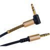 Кабель мультимедийный 3.5mm M to 3.5mm M 1.0m 90-degree UPA02 Black HOCO (6957531025665) изображение 2
