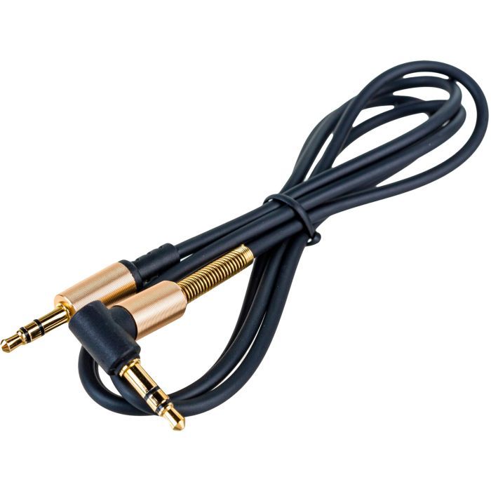 Кабель мультимедийный 3.5mm M to 3.5mm M 1.0m 90-degree UPA02 Black HOCO (6957531025665) изображение 5