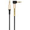 Кабель мультимедийный 3.5mm M to 3.5mm M 1.0m 90-degree UPA02 Black HOCO (6957531025665)
