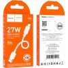Дата кабель USB 2.0 AM to USB-C 0.25m Hyper 27W X96 white HOCO (6942007609418) изображение 4