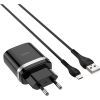 Зарядное устройство HOCO C12Q Smart USB QC3.0 + cable Micro 18W Black (6931474716279) изображение 2