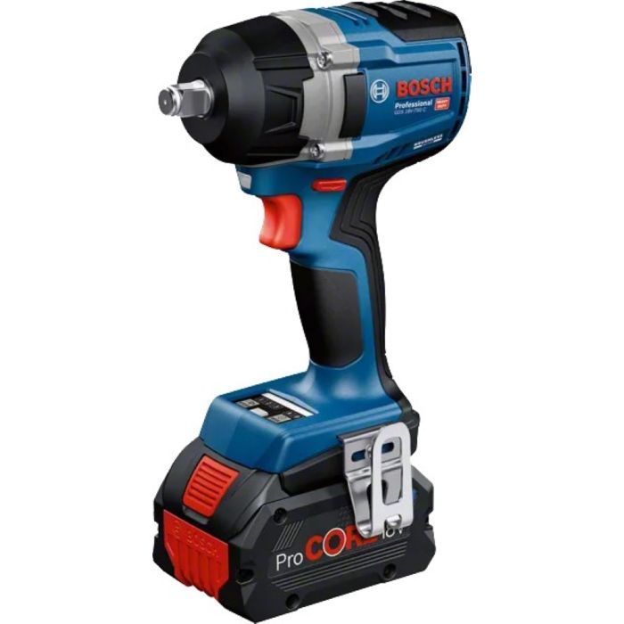 Гайковерт Bosch GDS 18V-750C 18V, 2x8Ah, до 3000об/хв, 270/380/750Нм, квадрат 1/2", кейс, Bluetooth 1.7кг (0.601.9L9.002) зображення 2