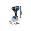 Гайковерт Bosch GDS 18V-750C 18V, 2x8Ah, до 3000об/хв, 270/380/750Нм, квадрат 1/2", кейс, Bluetooth 1.7кг (0.601.9L9.002) зображення 3