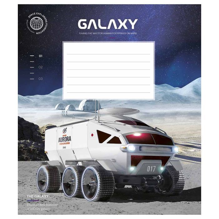 Зошит Школярик Galaxy life 12 аркушів клітинка (012-3385K) зображення 3