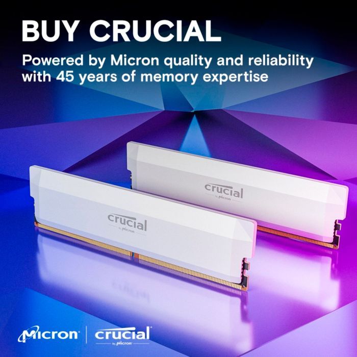 Модуль памяти для компьютера DDR5 16GB 6400 MHz Pro Overclocking White Micron (CP16G64C38U5W) изображение 6