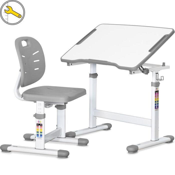 Парта со стулом Evo-kids Ergo Grey (Evo-03 Ergo G)