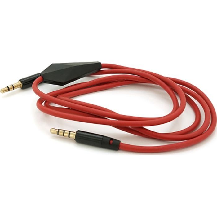 Кабель мультимедійний 3.5mm M to 3.5mm M 1.0m + microphone red Voltronic (ZDL-AUXcM/1.0m) зображення 2