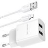 Зарядное устройство BOROFONE BA53A 2xUSB + cable USB to Lightning 10.5W White (BA53AWi) изображение 3
